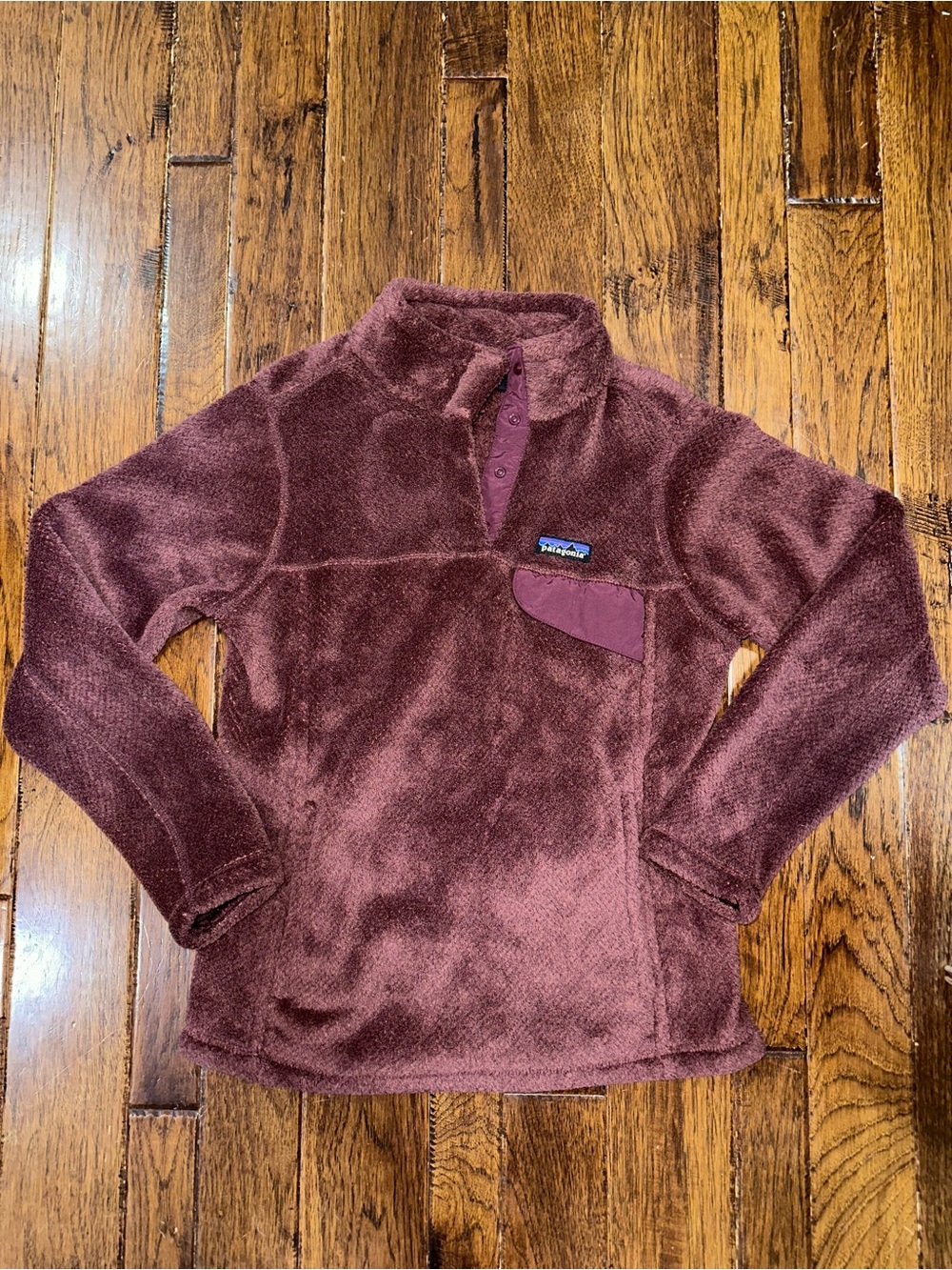 Patagonia Plum Colored Fleece Pullover Size Small